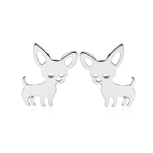 Minimalist Dog/ Cat Stainless Steel Earrings