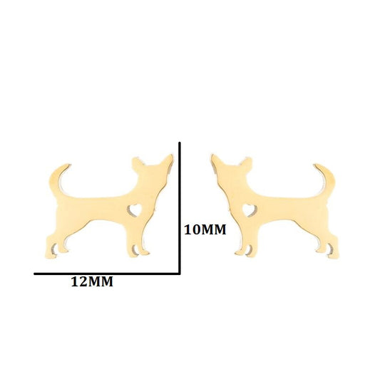 Minimalist Dog/ Cat Stainless Steel Earrings