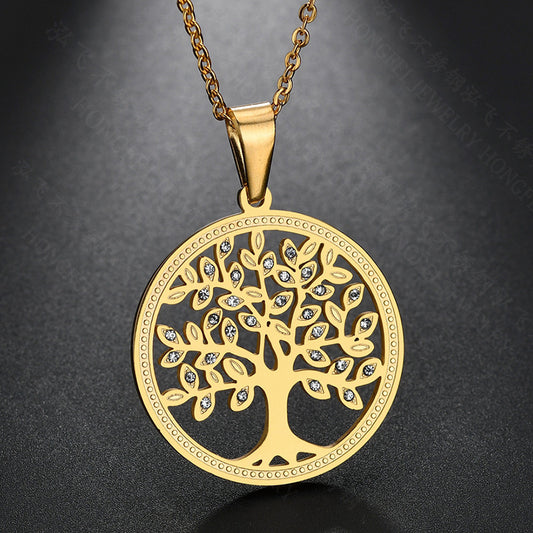 Tree of Life 304 Stainless Steel Necklace
